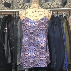TIBI NY Purple Print Tank